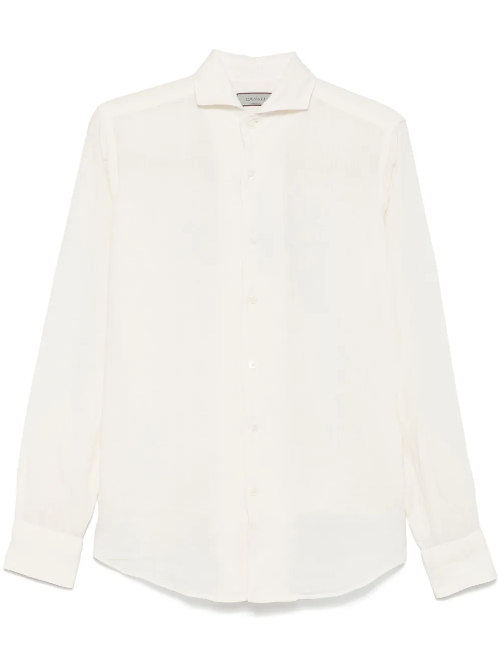 Canali リネンシャツ - ホワイト Canali リネンシャツ - ホワイト