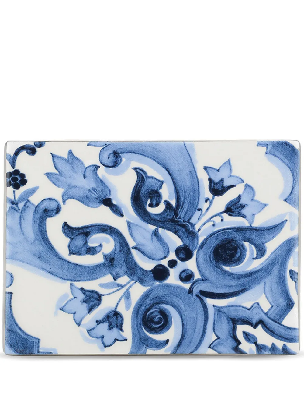 Dolce & Gabbana small porcelain coaster (8cm x 10cm) | Blue | Image 1