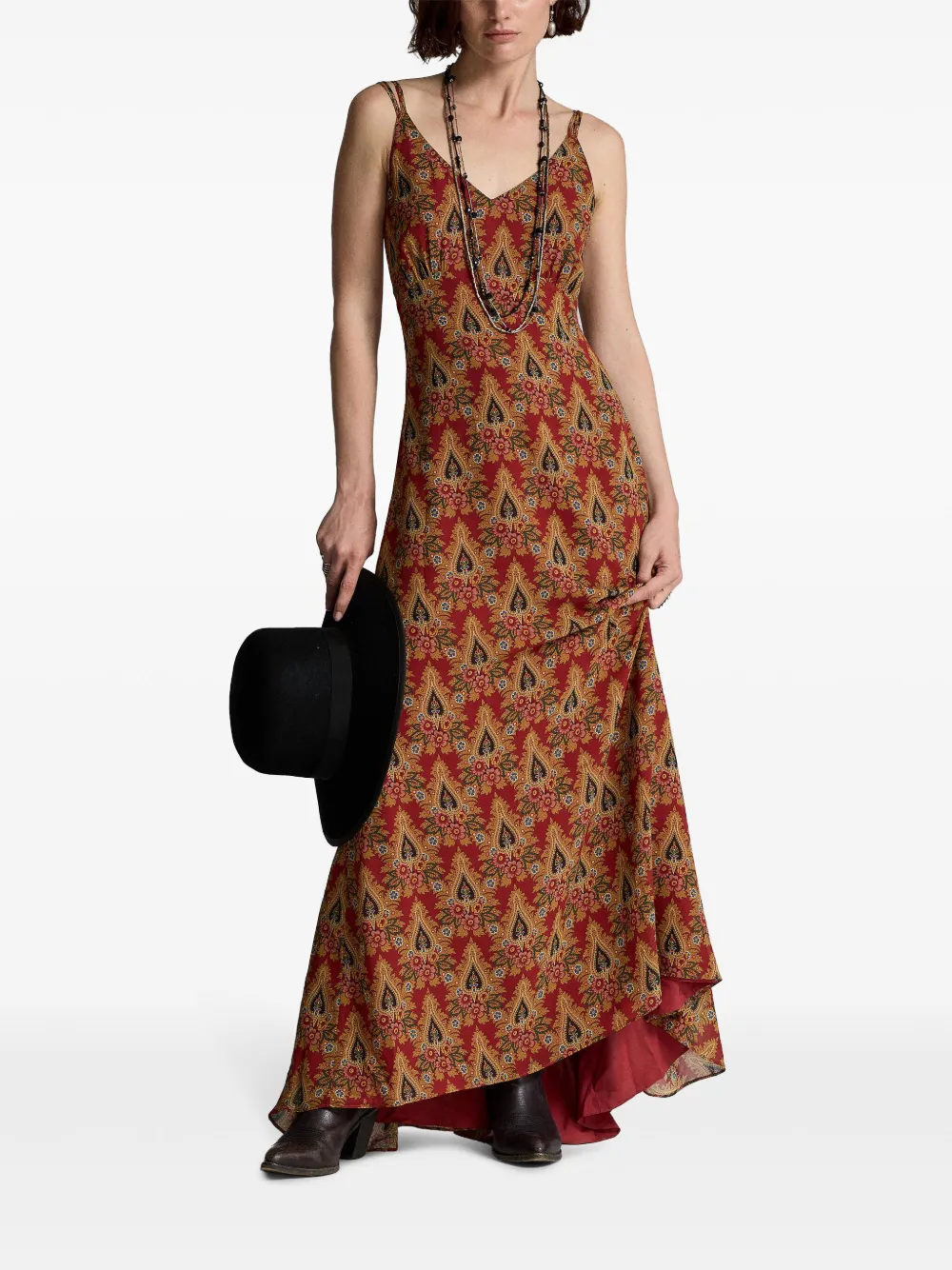Ralph Lauren RRL Maxi-jurk met print - Rood