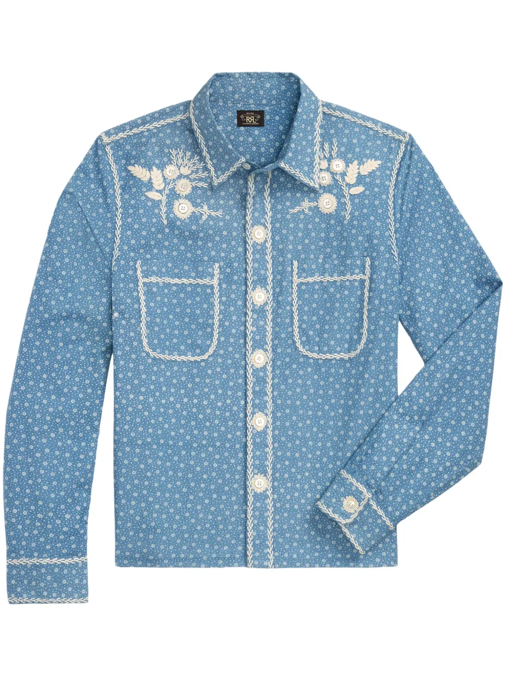 Ralph Lauren RRL Blouse met borduurwerk Blauw
