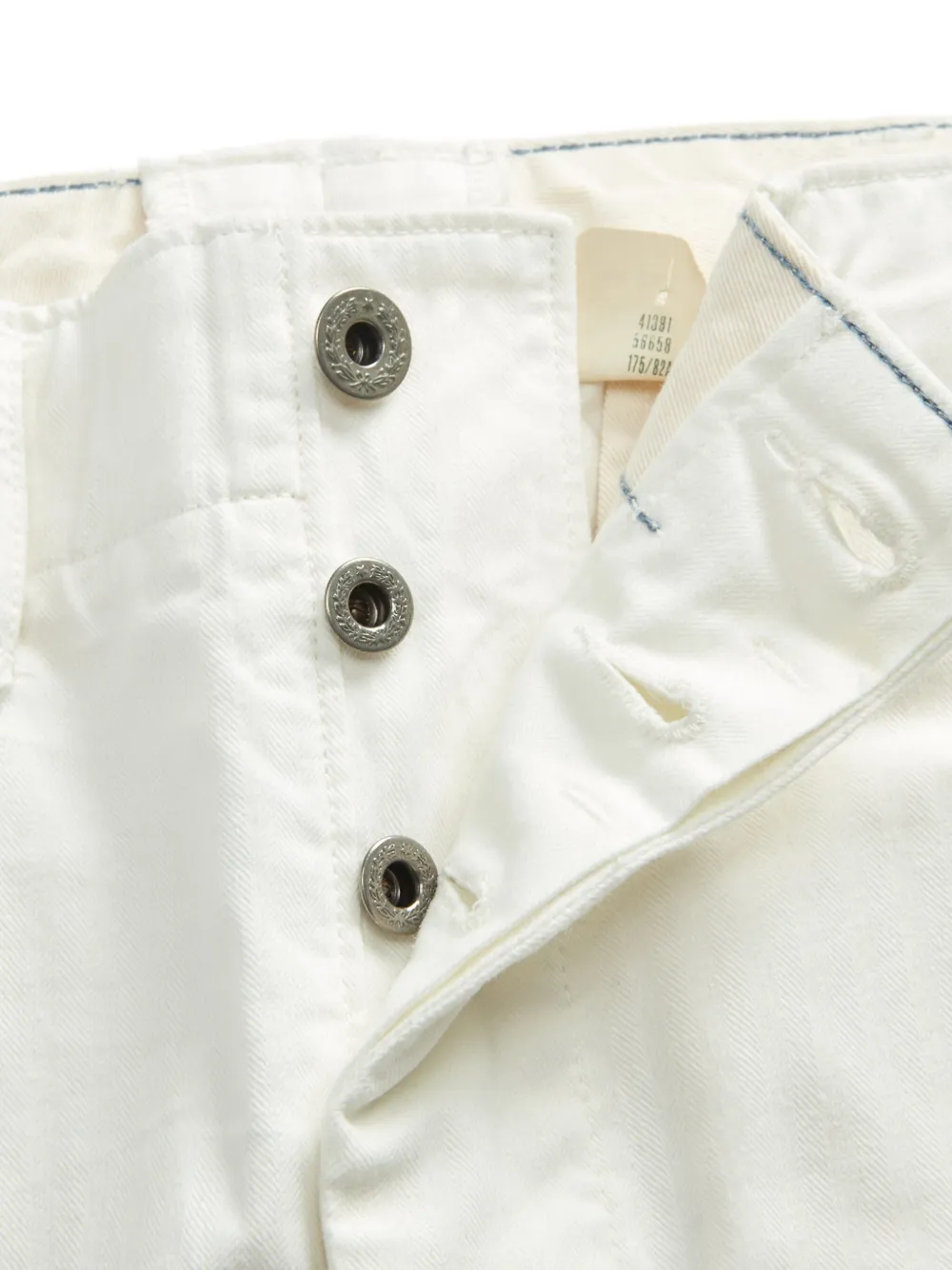 Ralph Lauren RRL Twill broek met visgraatpatroon Wit