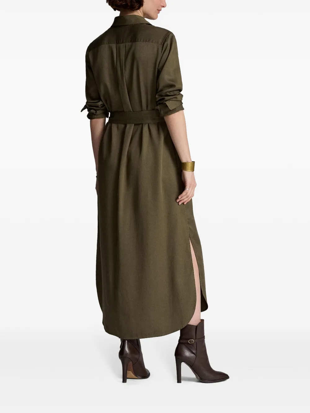 Ralph Lauren RRL Midi-jurk met lange mouwen Groen