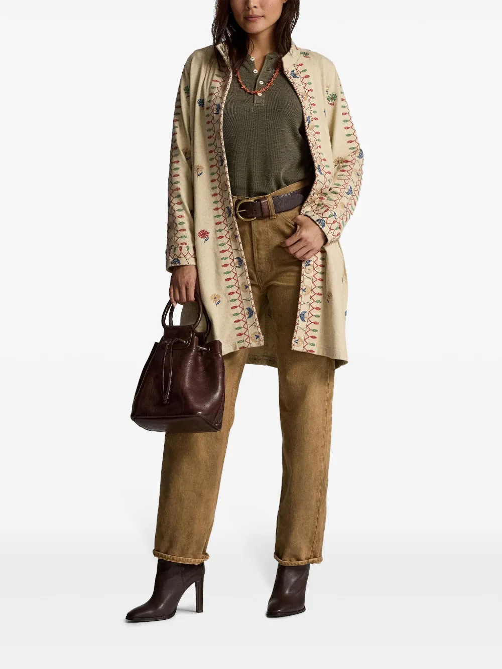 Ralph Lauren RRL Vestjas met jacquard - Beige