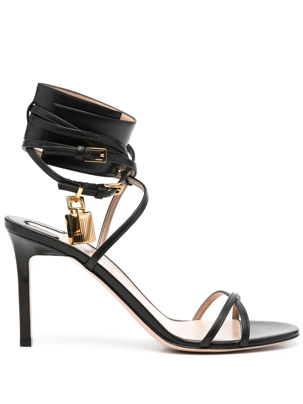 TOM FORD 100mm Padlock sandals Black