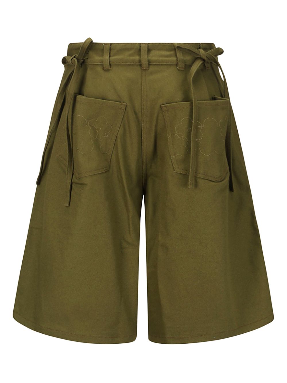 Cecilie Bahnsen bow-detailing shorts - Groen