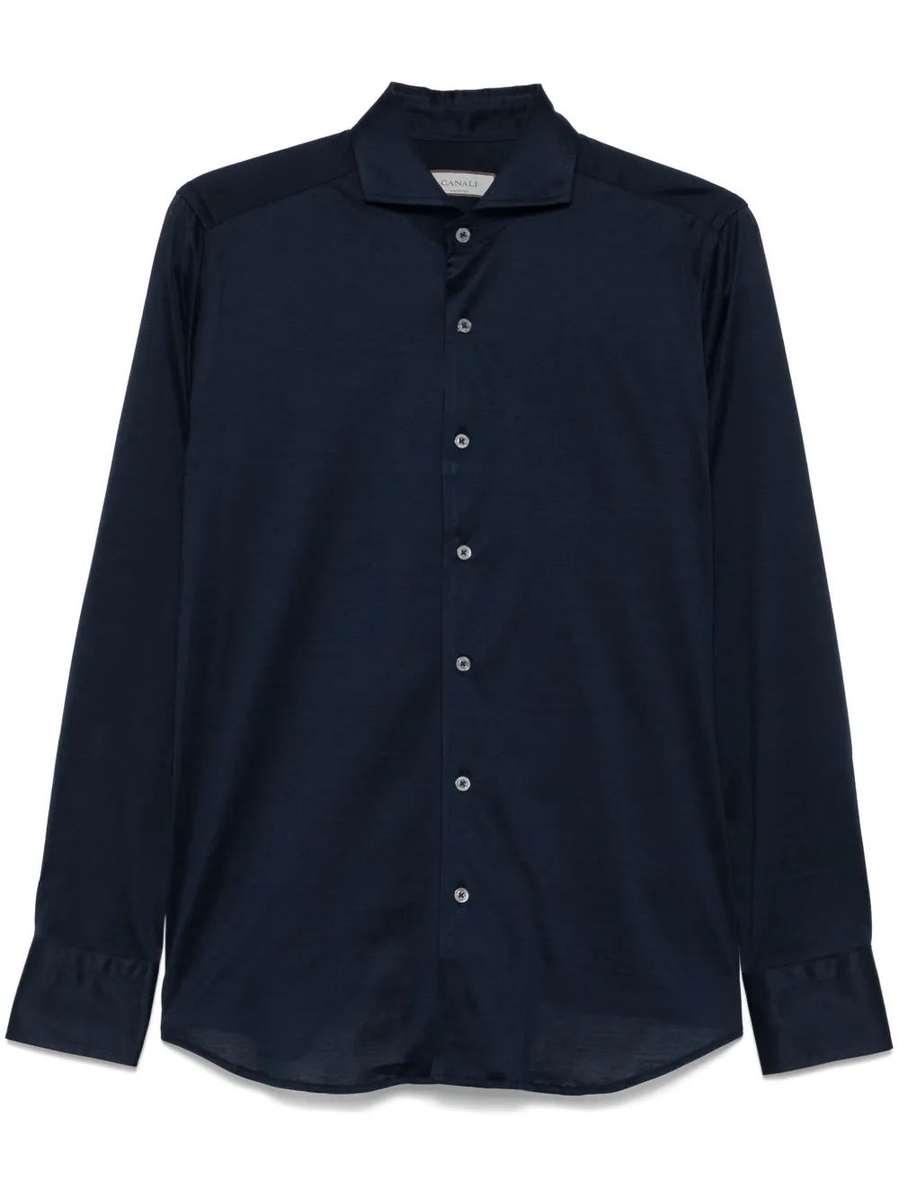Canali Jersey overhemd Blauw