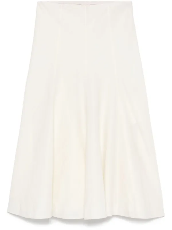 Khaite Lenno Midi Skirt in White