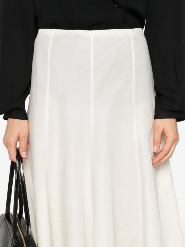 KHAITE Lenno Midi Skirt | White | FARFETCH