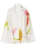 Genny floral-print blouse - White