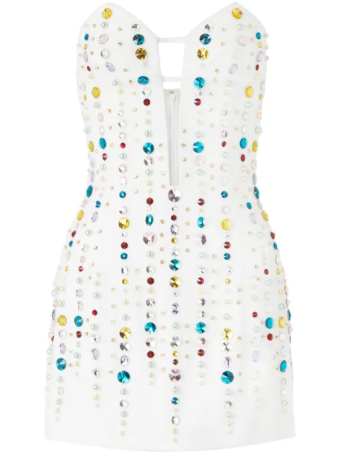 Genny crystal-embellished mini dress