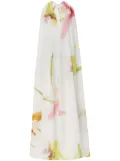 Genny floral maxi dress - White