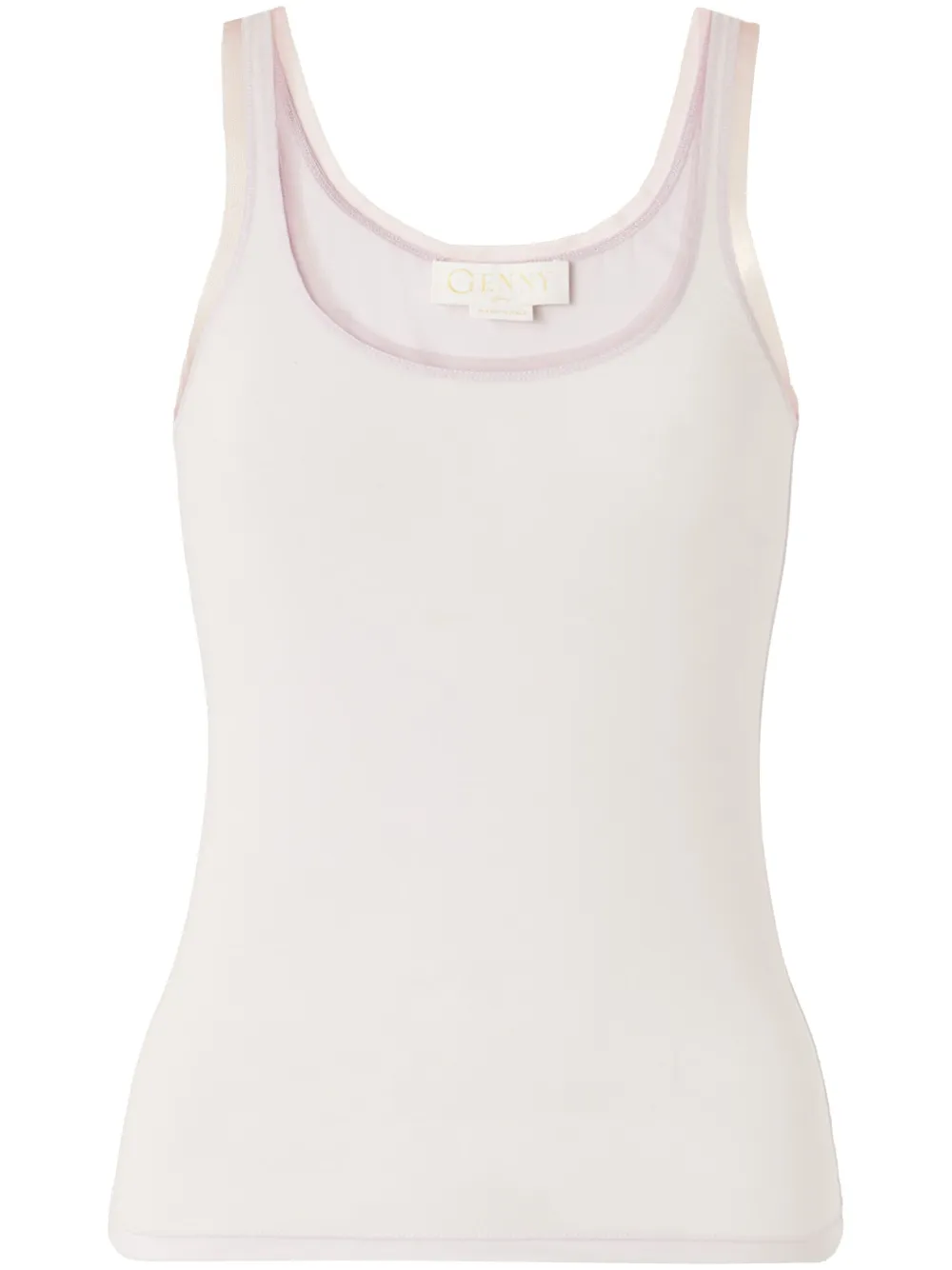 contrast-trim tank top