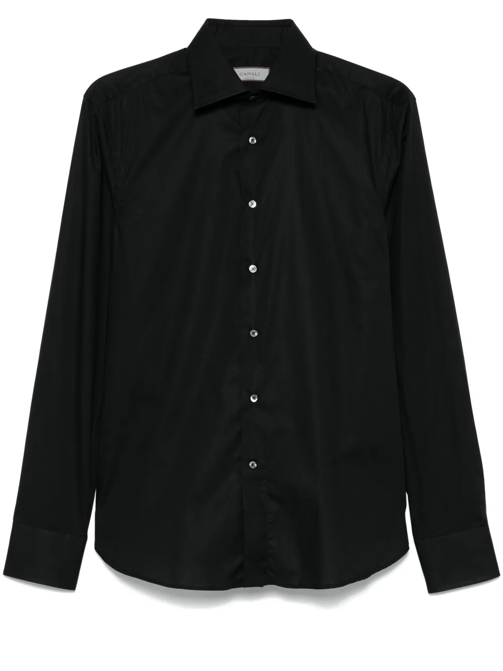 Canali Hemd aus Popeline | Schwarz | Image 1