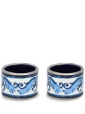 Dolce & Gabbana medium ceramic napkin rings (set of two) - Blue