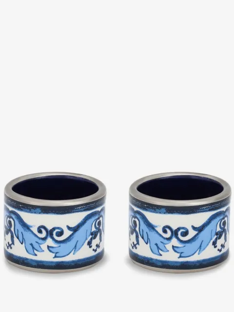 Dolce & Gabbana medium ceramic napkin rings (set of two)