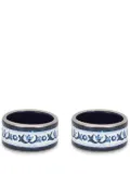 Dolce & Gabbana small porcelain napkin rings (set of two) - Blue