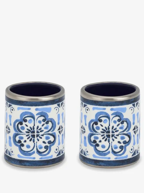 Dolce & Gabbana large porcelain napkin rings (set of two)