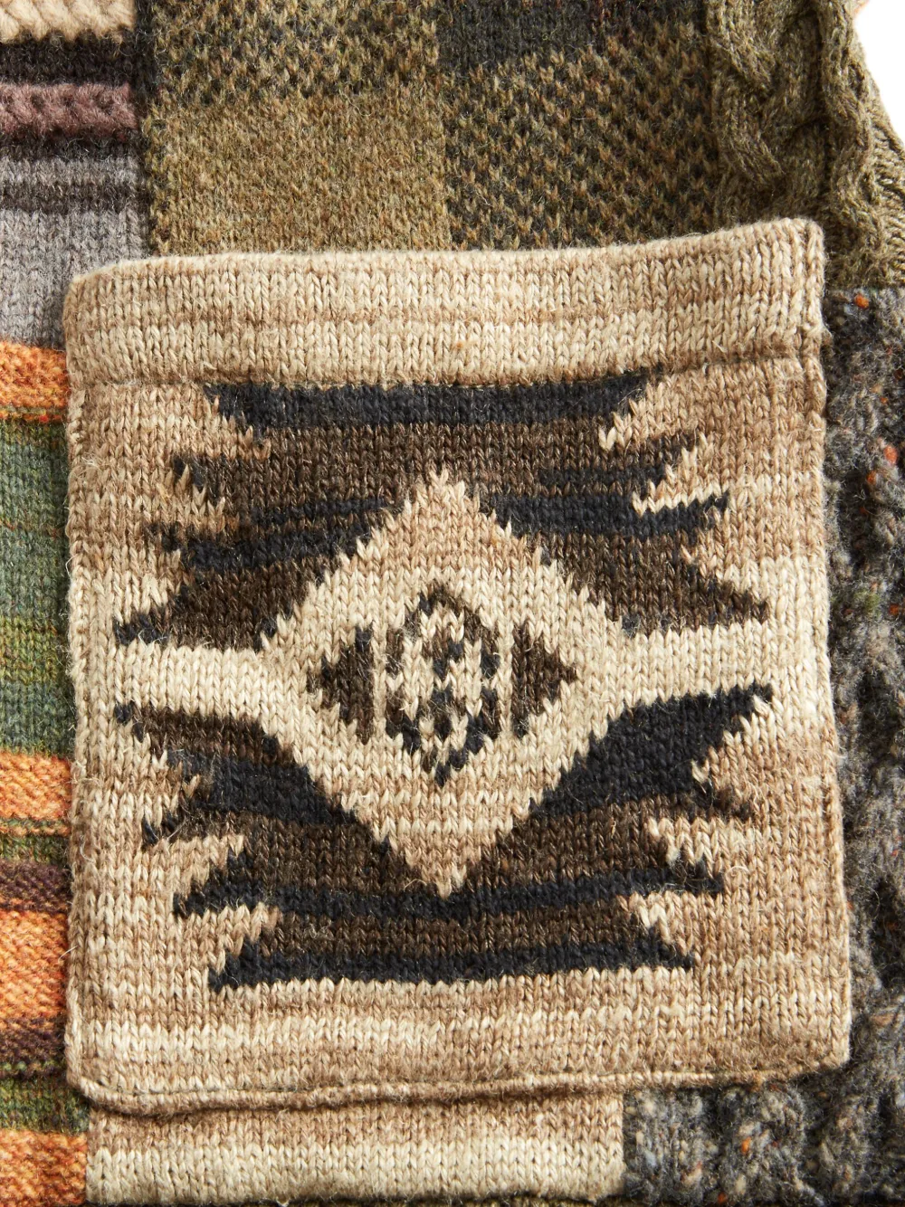 Ralph Lauren RRL Vest met patchwork Bruin