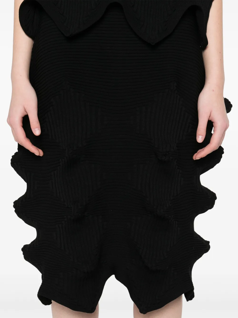 Issey Miyake Linkage mini-rok Zwart
