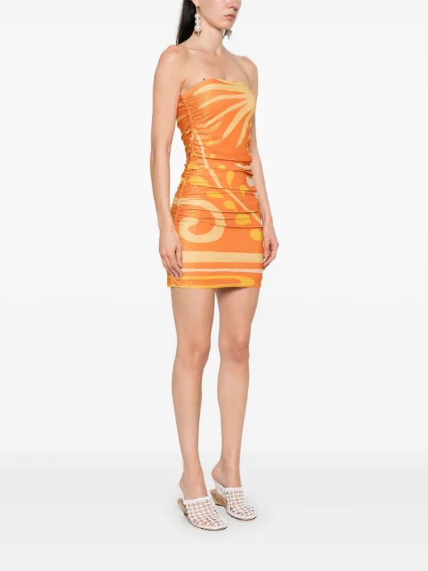 Cala de la Cruzt Bianca ミニドレス Cala De La Cruz Bianca Mini Dress | Orange | FARFETCH