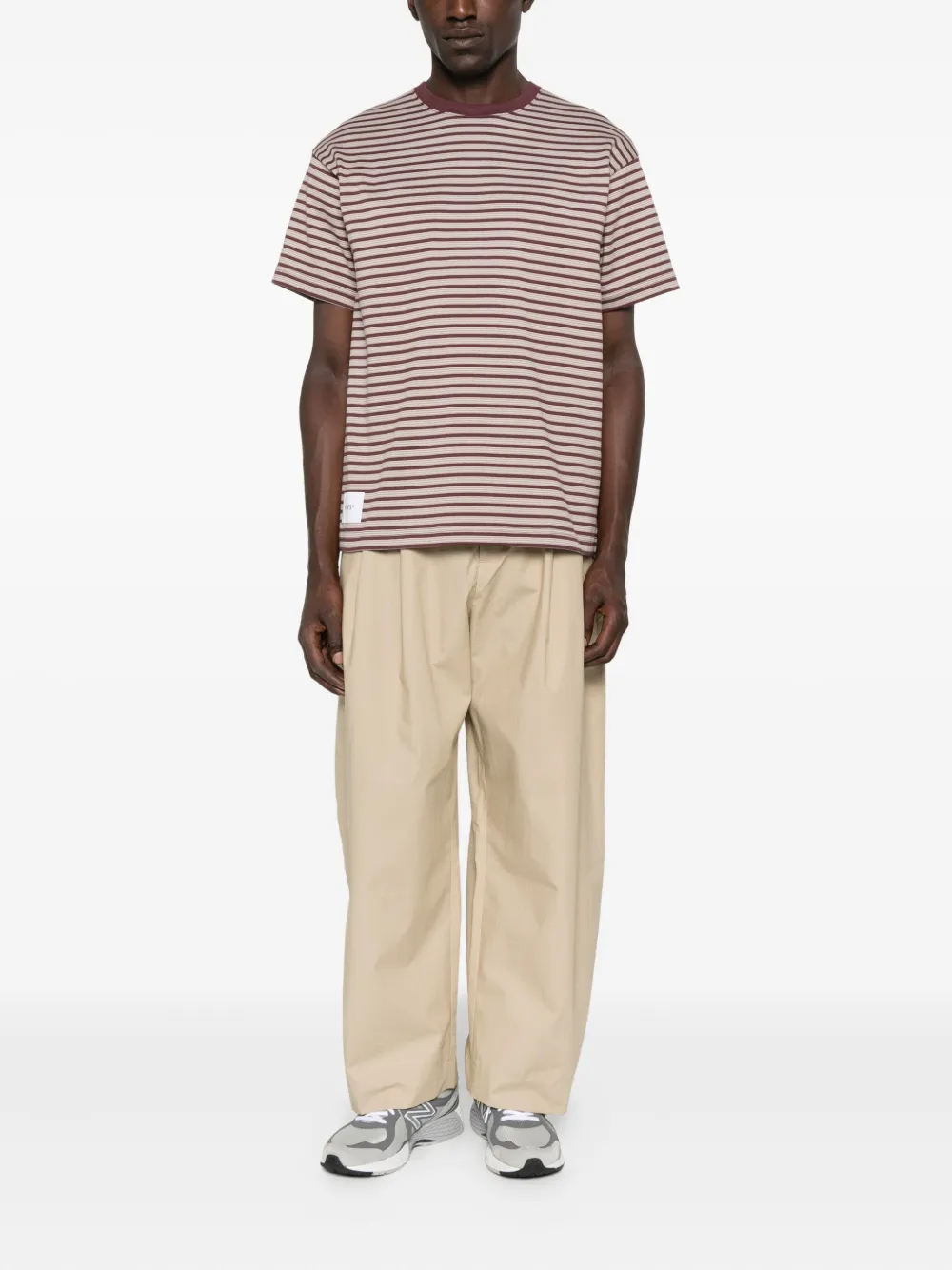 WTAPS striped crew-neck T-shirt - Bruin