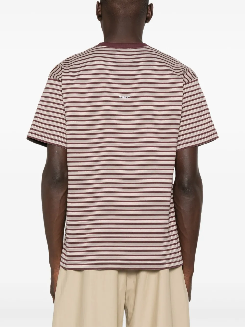  Wtaps Striped Crew-neck T-shirt - Brown 
