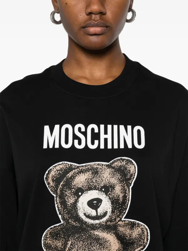Moschino Teddy Bear Mini Dress | Black | FARFETCH JO