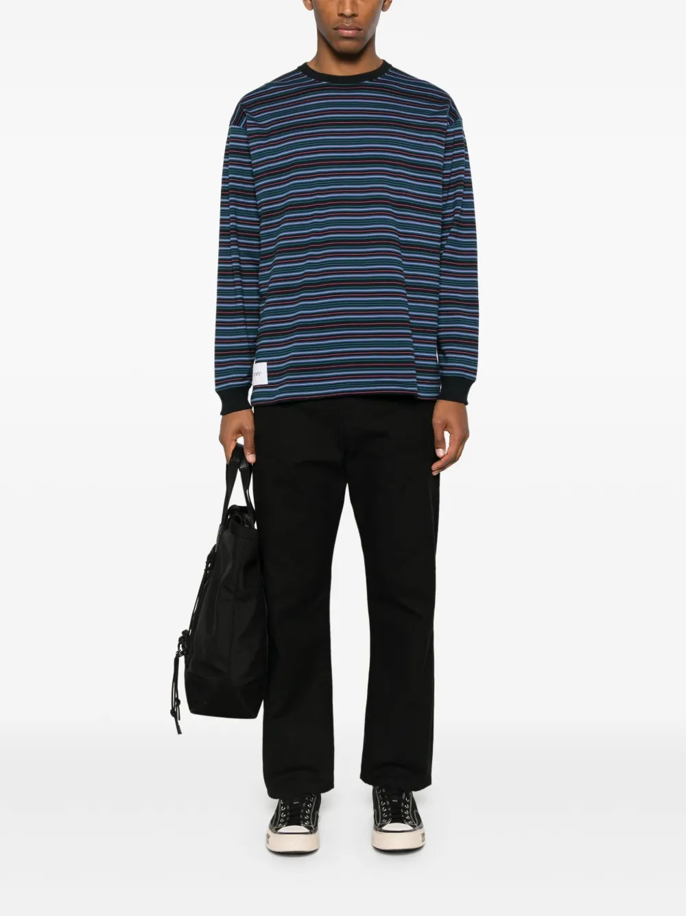 WTAPS striped T-shirt - Paars