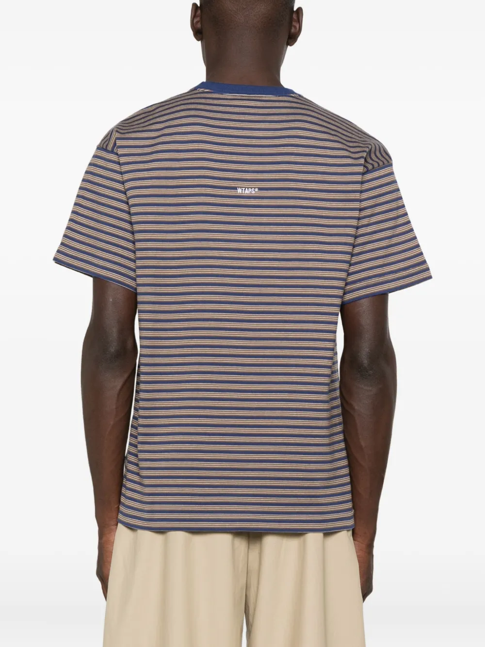  Wtaps Striped Short-sleeve T-shirt - Blue 