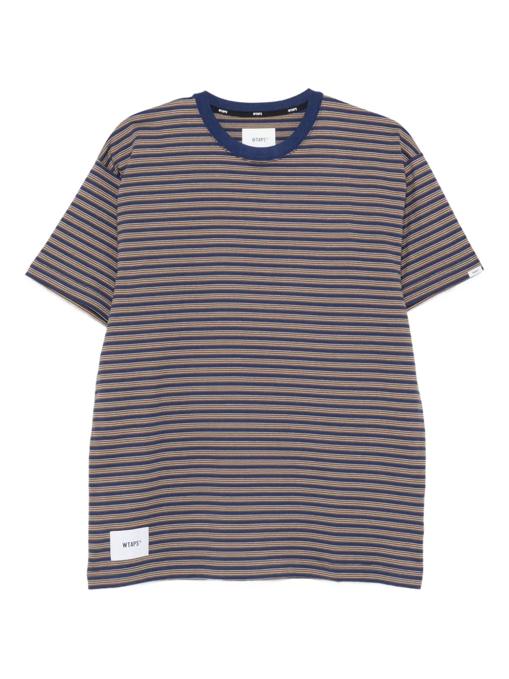 WTAPS striped short-sleeve T-shirt | Blue | Image 1