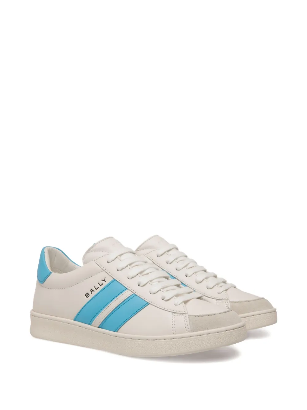 Bally Leren sneakers met streep - Wit