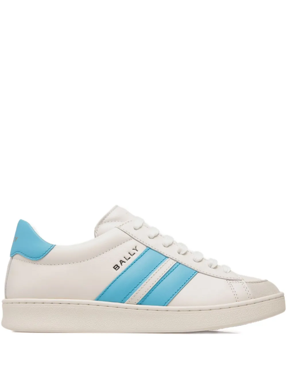 Bally Leren sneakers met streep Wit