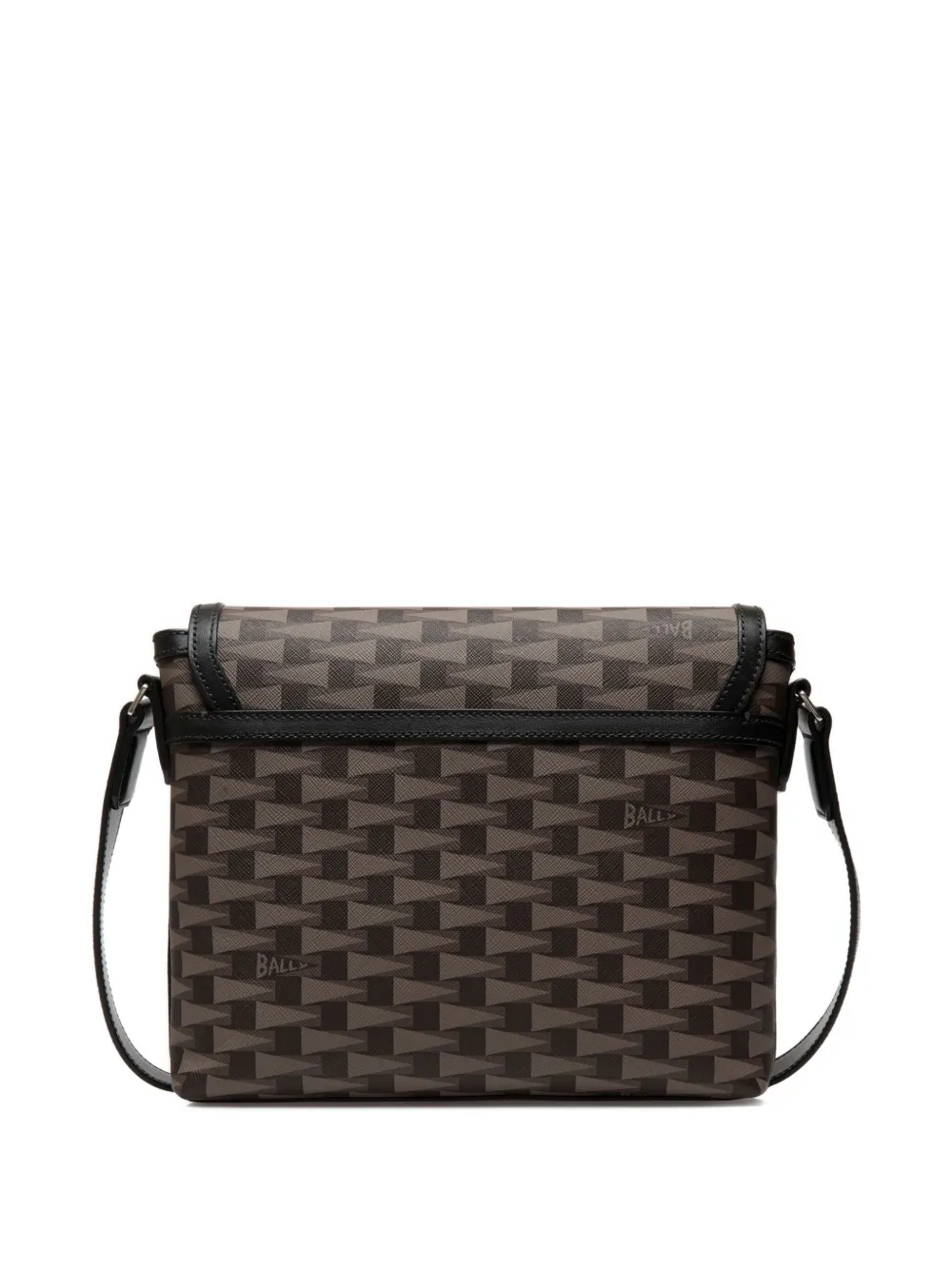 Bally Pennant-print messenger bag - Zwart