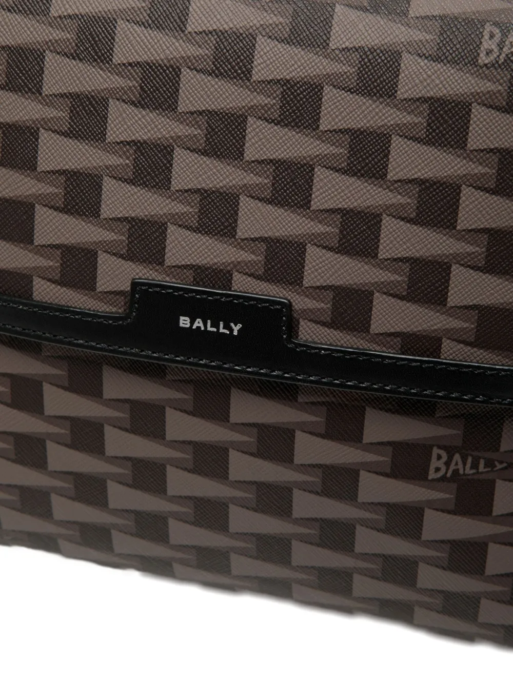 Bally Pennant-print Messenger Bag In Black