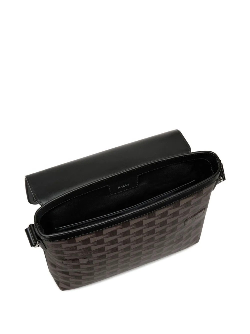 Bally Pennant-print Messenger Bag In Black