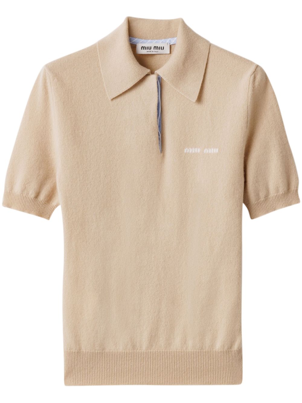 Miu Miu cashmere polo top - Neutrals