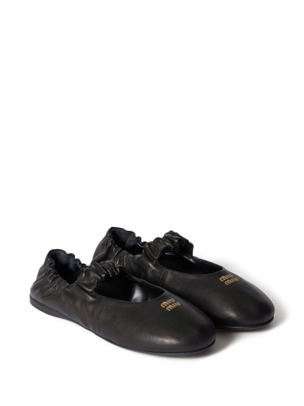 Image 2 of Miu Miu leather ballet flats