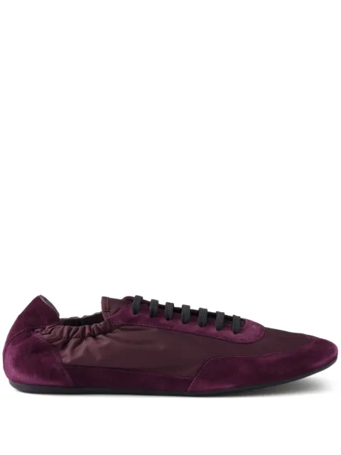 Prada Collapse Re-Nylon suede sneakers