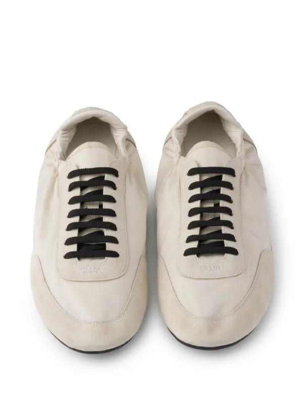 Prada Collapse Re-Nylon Suede Sneakers | Neutrals | FARFETCH