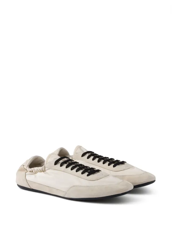 Prada Collapse Re-Nylon スエードスニーカー | ニュートラル