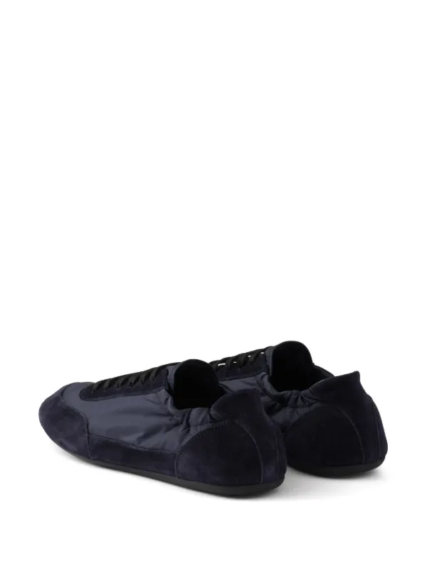 Prada Collapse Re-Nylon Suede Sneakers | Blue | FARFETCH
