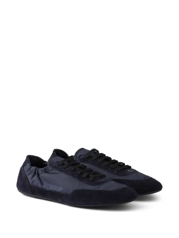 Prada Collapse Re-Nylon Suede Sneakers | Blue | FARFETCH