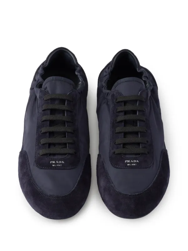Prada Collapse Re-Nylon スエードスニーカー | ブルー | FARFETCH JP