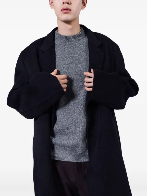prada カシミヤ　セーター ネイビー ウールxカシミヤ セーター | PRADA