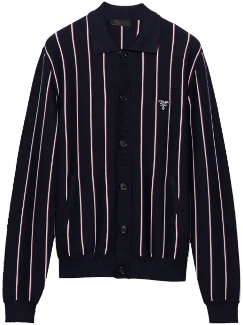 Prada striped wool cardigan