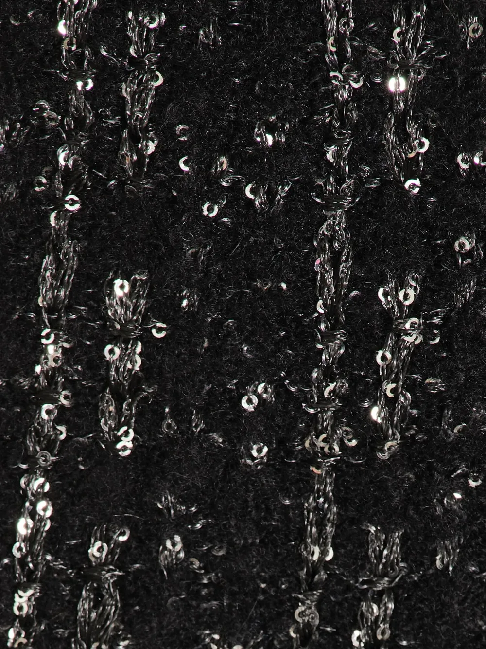 Retroféte Amanda Sequin-embellished Tweed Mini Dress In Black