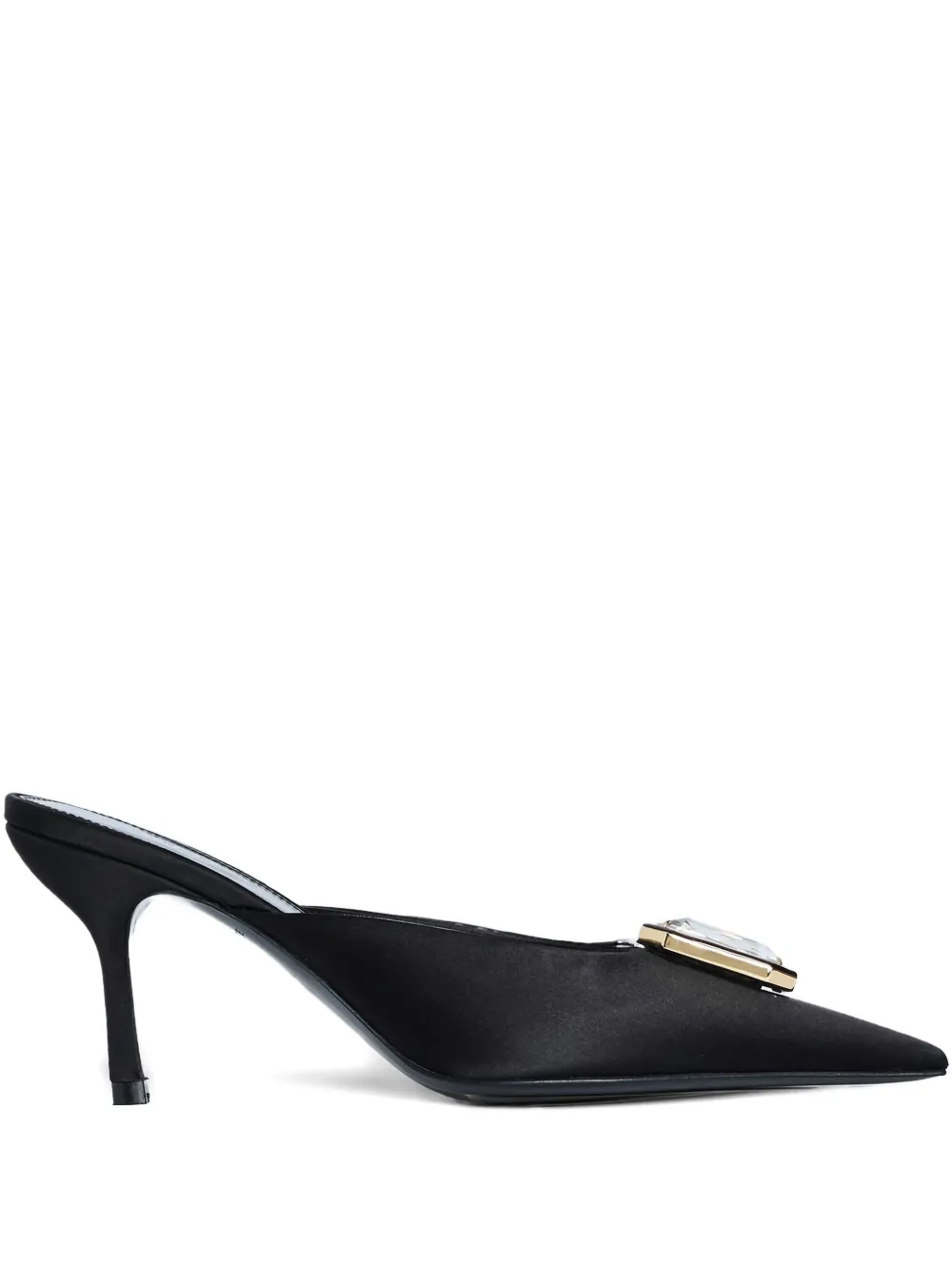 Retroféte 75mm Francesca Crystal-embellished Mules In Black