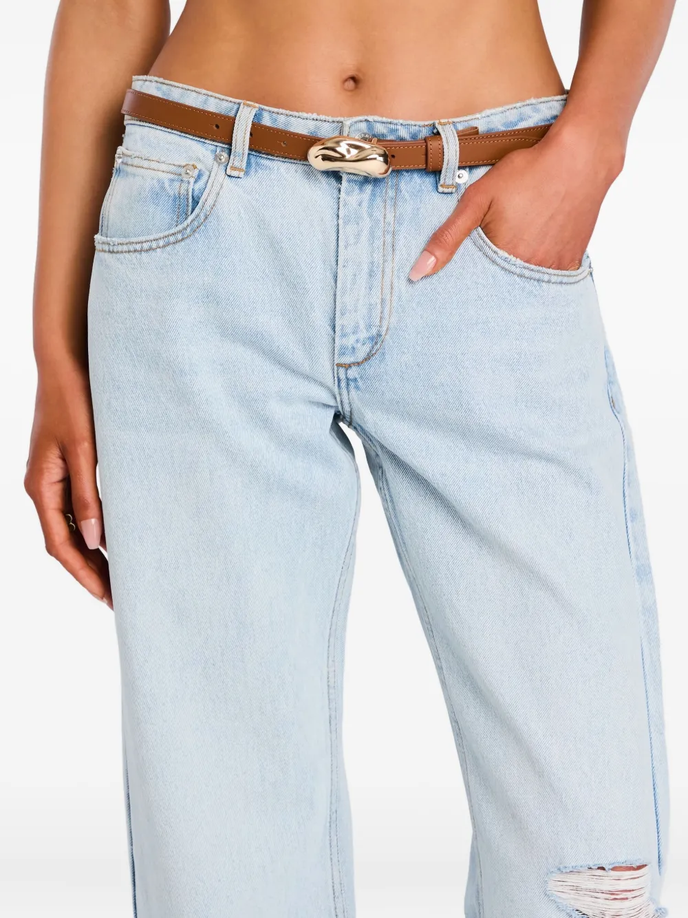 Retrofete Britney leather belt - Bruin
