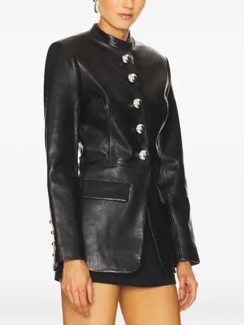 Retrofete Callandra button-detailed leather jacket