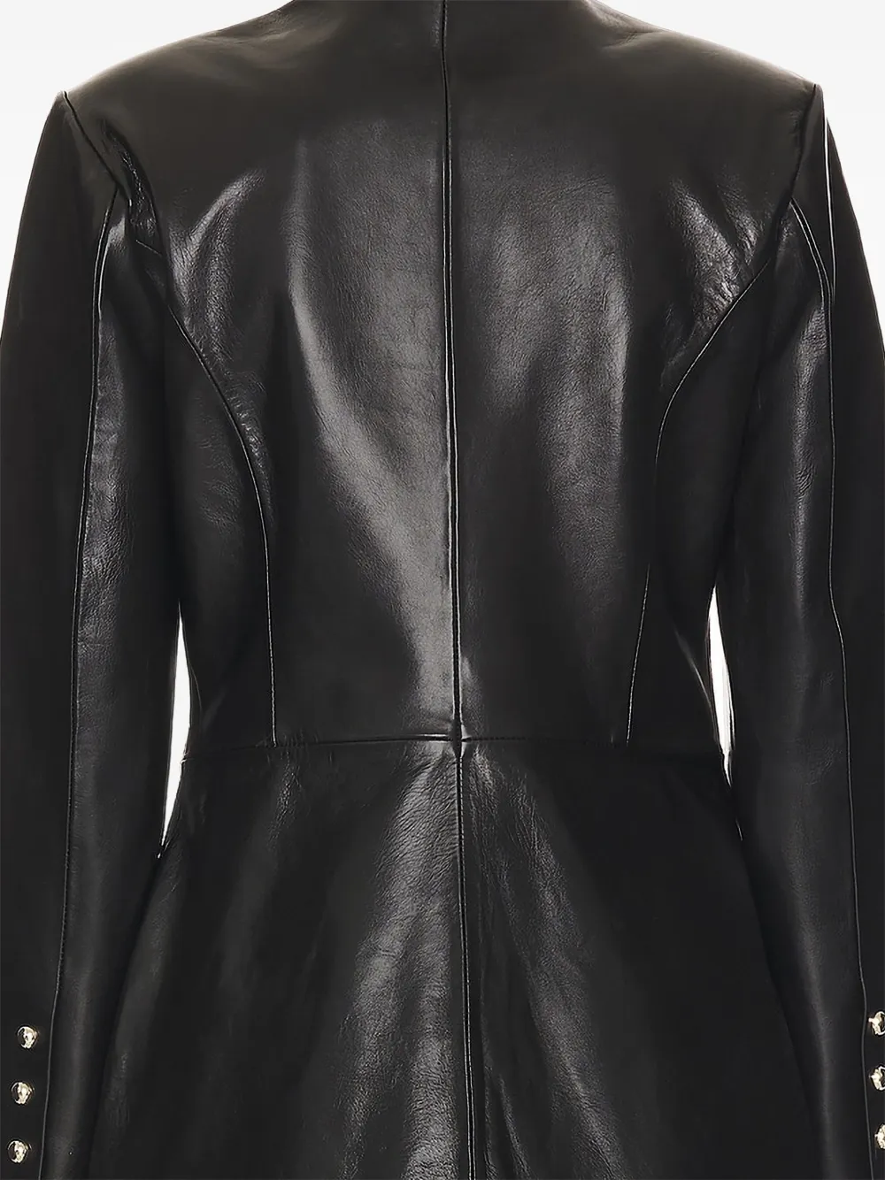 Retroféte Callandra Button-detailed Leather Jacket In Black